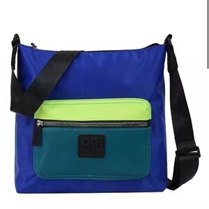Go Sac Nylon Crossbody Bag - Blue/Green Colorblock
